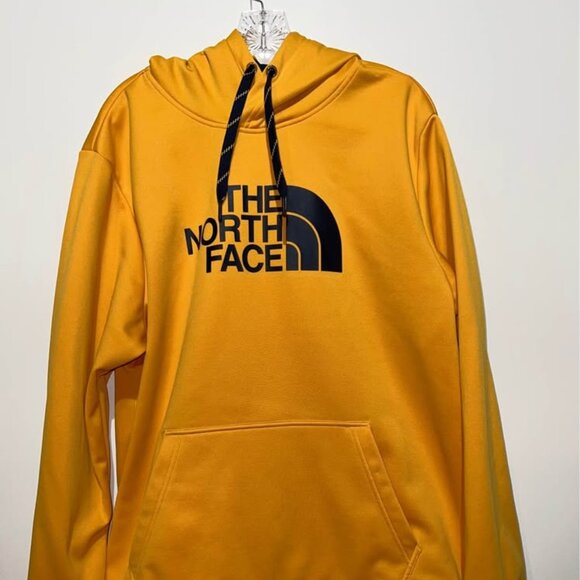 The North Face Surgent Halfdome Yellow Black Hoodie Men’s XL Fleece Active Wear - Picture 2 of 16